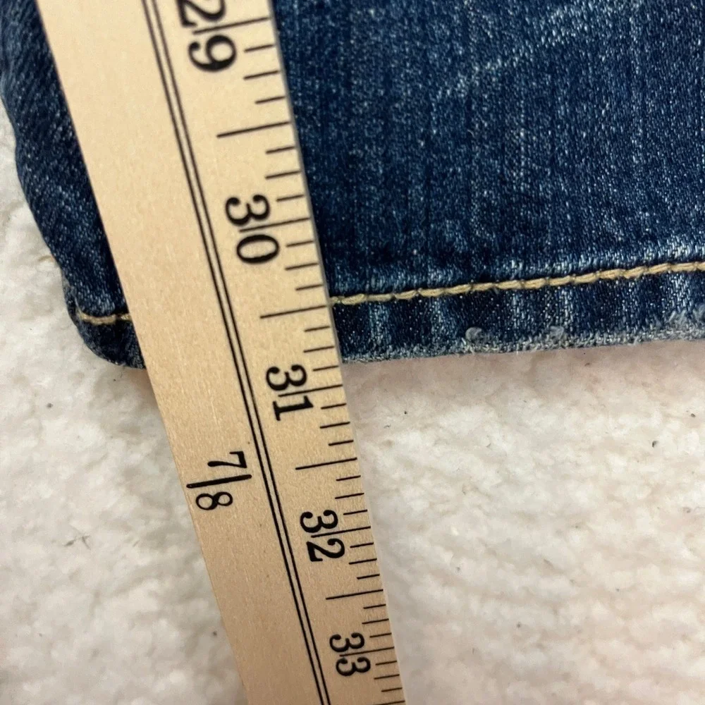 American Eagle Jeans Womens 10 Reg Blue Favorite Boyfriend Mid Rise Flare Cotton - Picture 3 of 10